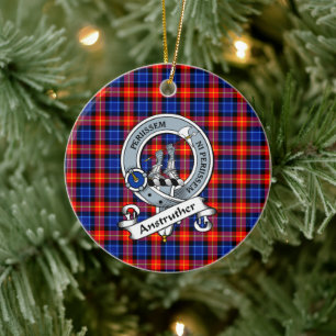 Décoration En Céramique Clan Anstruther Badge Tartan Plaid