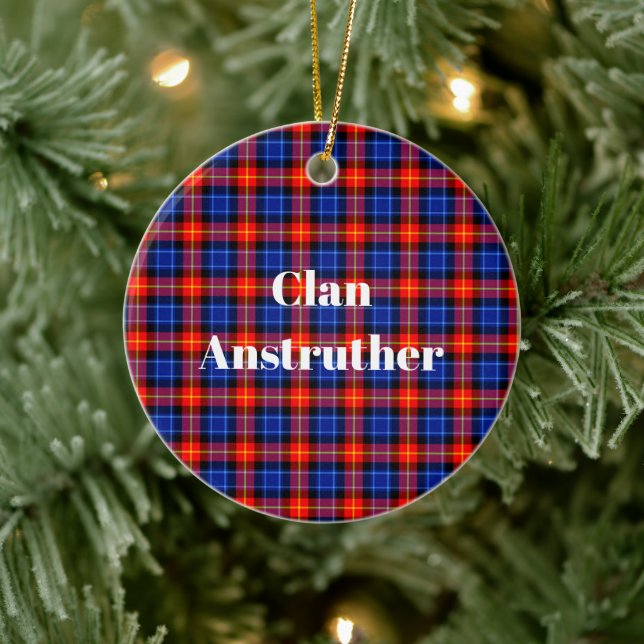 Décoration En Céramique Clan Anstruther Tartan (Arbre)