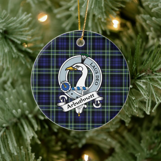 Décoration En Céramique Clan Arbuthnot Badge Tartan Plaid (Arbre)