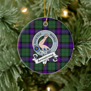 Décoration En Céramique Clan Armstrong Moderne Badge Tartan Carreaux