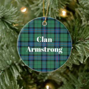 Décoration En Céramique Clan Armstrong Tartan antique