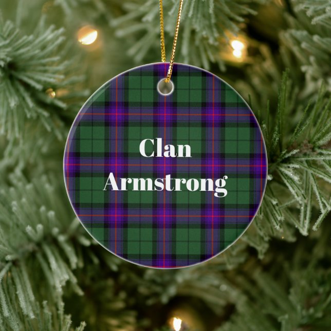 Décoration En Céramique Clan Armstrong Tartan moderne (Arbre)
