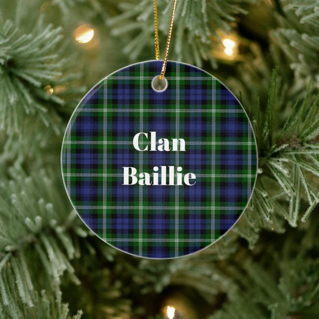 Décoration En Céramique Clan Baillie Tartan moderne (Arbre)
