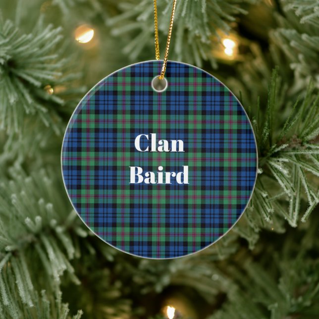 Décoration En Céramique Clan Baird Ancien Tartan (Arbre)