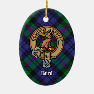 Décoration En Céramique Clan Baird Crest sur Tartan