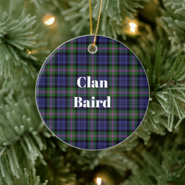 Décoration En Céramique Clan Baird Tartan moderne (Arbre)