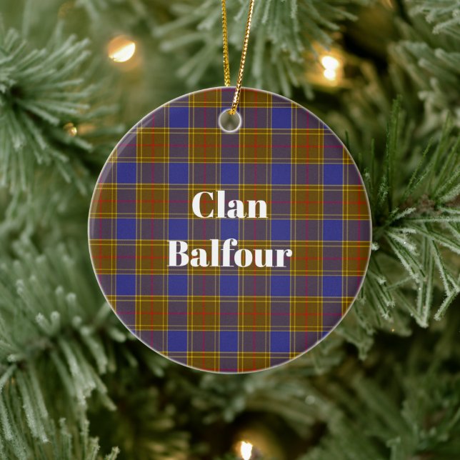 Décoration En Céramique Clan Balfour Tartan moderne (Arbre)