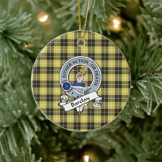 Décoration En Céramique Clan Barclay Badge Tartan Plaid (Arbre)