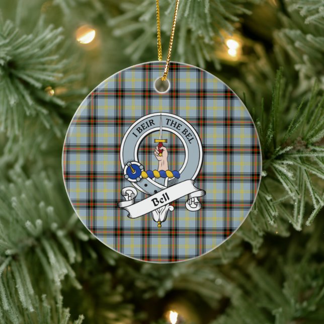 Décoration En Céramique Clan Bell Badge Tartan Plaid (Arbre)
