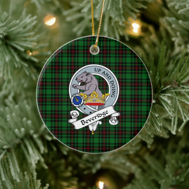 Décoration En Céramique Clan Beveridge Badge Tartan Plaid (Arbre)