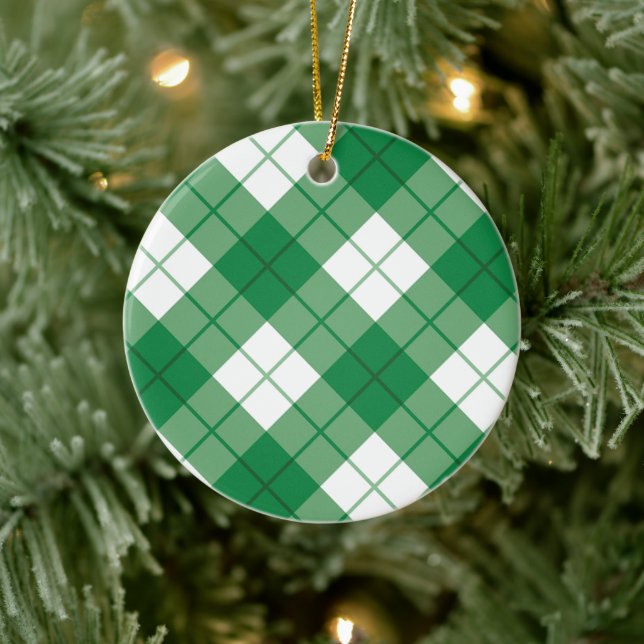 Décoration En Céramique Clan Bias plaid Tartan (Arbre)