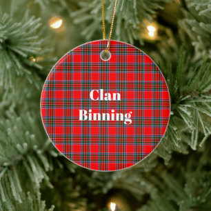 Décoration En Céramique Clan Binning Tartan
