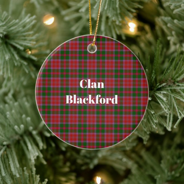 Décoration En Céramique Clan Blackford Tartan (Arbre)