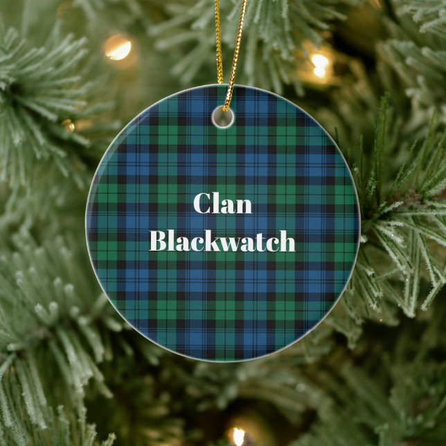Décoration En Céramique Clan Blackwatch Tartan antique (Arbre)