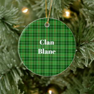 Décoration En Céramique Clan Blane Tartan
