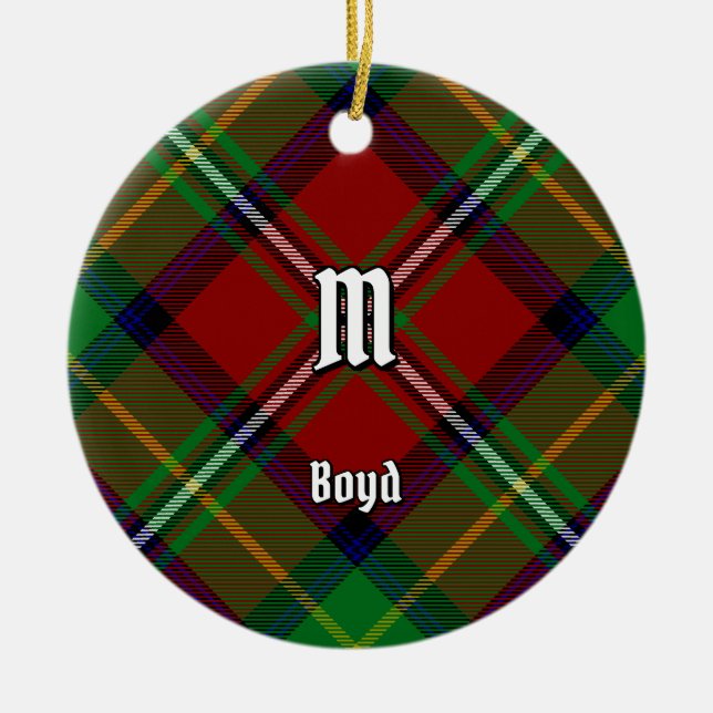 Décoration En Céramique Clan Boyd Tartan (Devant)
