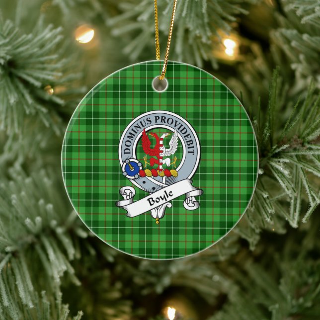 Décoration En Céramique Clan Boyle Badge Tartan Plaid (Arbre)