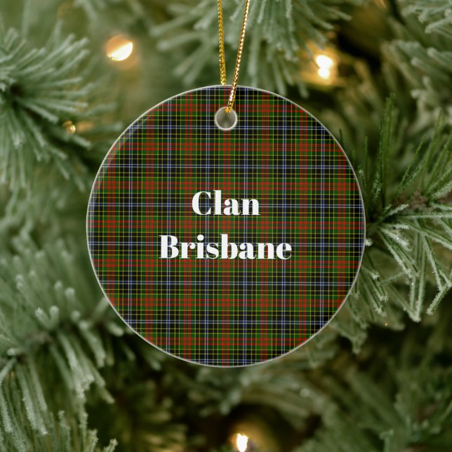 Décoration En Céramique Clan Brisbane Tartan (Arbre)
