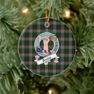 Décoration En Céramique Clan Brodie Badge Tartan Plaid