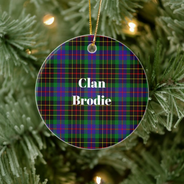 Décoration En Céramique Clan Brodie Chasse Tartan (Arbre)