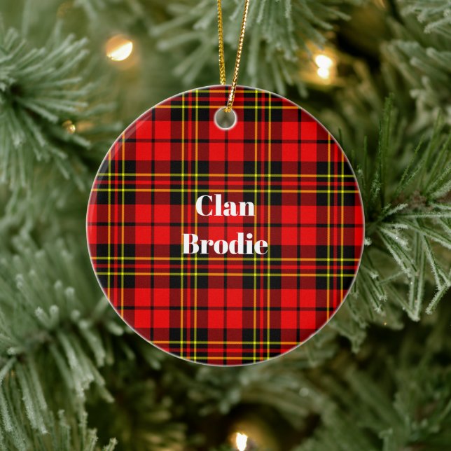 Décoration En Céramique Clan Brodie Tartan moderne (Arbre)
