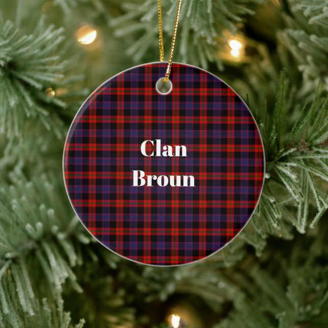 Décoration En Céramique Clan Broun Tartan moderne (Arbre)