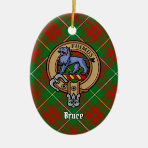 Décoration En Céramique Clan Bruce Crest sur la chasse Tartan