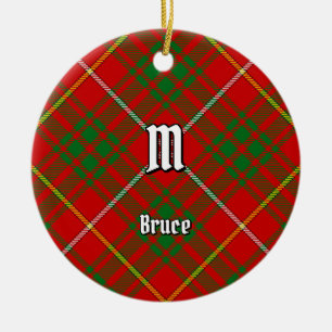 Décoration En Céramique Clan Bruce Tartan