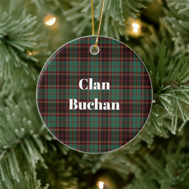 Décoration En Céramique Clan Buchan Tartan antique (Arbre)