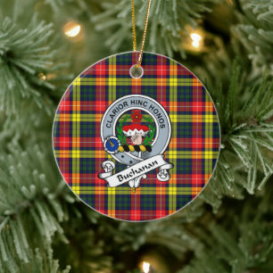 Décoration En Céramique Clan Buchanan Insigne moderne Tartan Plaid