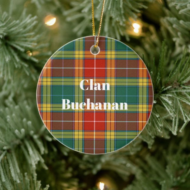Décoration En Céramique Clan Buchanan Old Sett Tartan (Arbre)