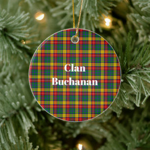 Décoration En Céramique Clan Buchanan Tartan