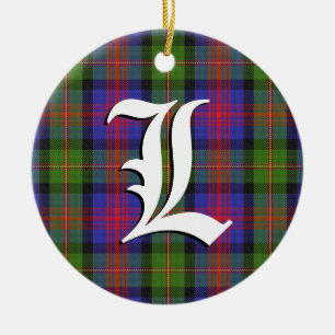 Décoration En Céramique Clan de Noël écossais Logan Tartan Plaid