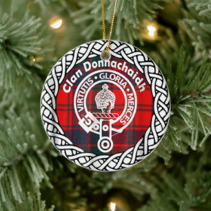 Décoration En Céramique Clan Donnachaidh Tartan et Crest