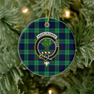 Décoration En Céramique Clan écossais Abercrombie Chasse Tartan et Crest