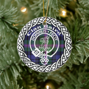 Décoration En Céramique Clan écossais Baird Tartan et Crest