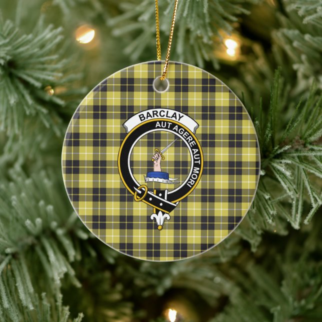 Décoration En Céramique Clan écossais Barclay Tartan et Crest (Arbre)
