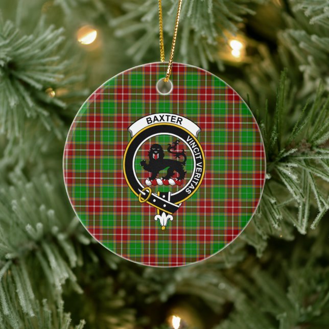Décoration En Céramique Clan écossais Baxter Modern Tartan and Crest (Arbre)