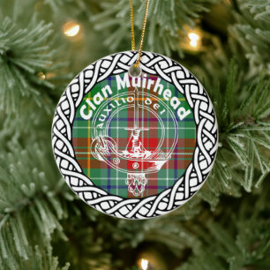 Décoration En Céramique Clan écossais Muirhead Tartan et Crest