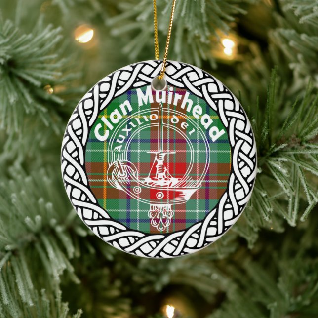 Décoration En Céramique Clan écossais Muirhead Tartan et Crest (Arbre)