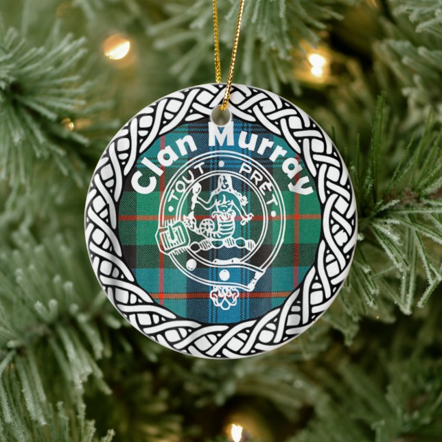 Décoration En Céramique Clan écossais Murray Tartan et Crest (Arbre)