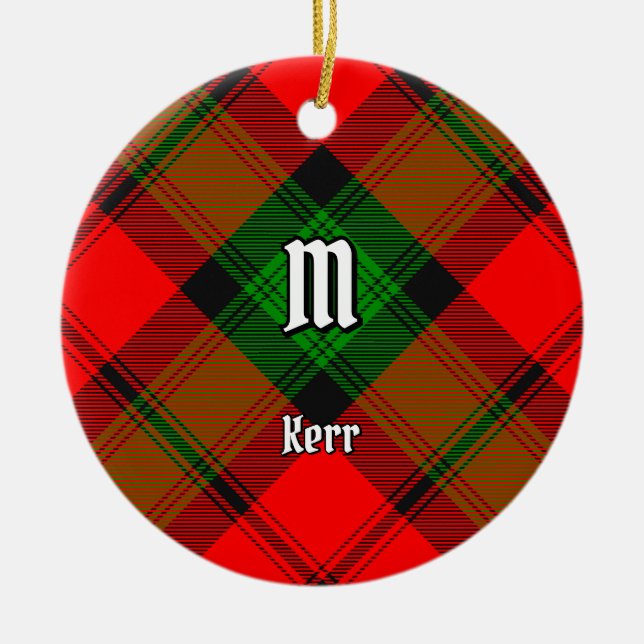 Décoration En Céramique Clan Kerr Tartan (Devant)