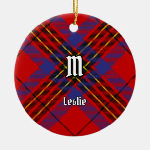 Décoration En Céramique Clan Leslie Red Tartan