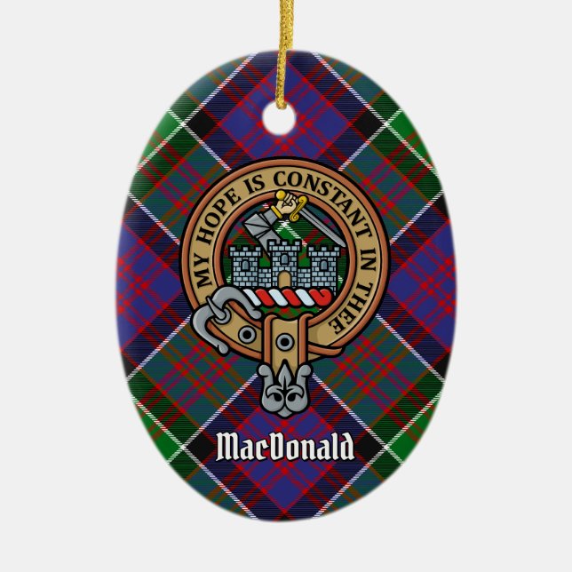 Décoration En Céramique Clan MacDonald de Clanranald Crest (Devant)