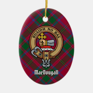 Décoration En Céramique Clan MacDougall Crest sur Tartan