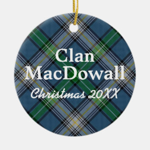 Décoration En Céramique Clan MacDowall Tartan écossais