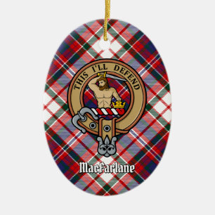 Décoration En Céramique Clan MacFarlane Crest sur le tatan de robe