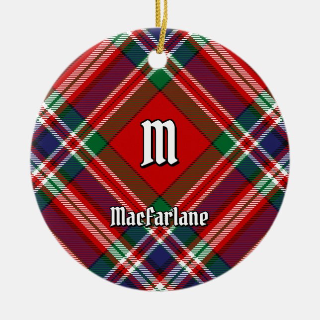 Décoration En Céramique Clan MacFarlane Red Tartan (Devant)