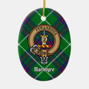 Décoration En Céramique Clan MacIntyre Crest sur la chasse Tartan
