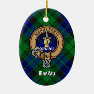 Décoration En Céramique Clan MacKay Crest sur Tartan